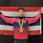 นักกีฬาปันจักสีลัตทีมชาติไทย ได้รับรางวัลเหรียญเงิน ประเภทต่อสู้ รุ่นน้ำหนัก 55 – 60 กก.