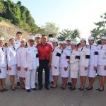 นายเฉลิมพล ก่อกิจเถกิงกูล รองอธิการบดีมหาวิทยาลัยการกีฬาแห่งชาติประจำวิทยาเขตชุมพร และบุคลากรมหาวิทยาลัยการกีฬาแห่งชาติ วิทยาเขตชุมพร เข้าร่วมพิธีเจริญพระพุทธมนต์ พิธีเปลี่ยนธงราชนาวี และพีธีบวงสรวง เนื่องในวันคล้ายวันประสูติของพลเรือเอก พระเจ้าบรมวงศ์เธอ พระองค์เจ้าอาภากรเกียรติวงศ์ กรมหลวงชุมพรเขตอุดมศักดิ์