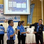 นายเฉลิมพล ก่อกิจเถกิงกูล รองอธิการบดีมหาวิทยาลัยการกีฬาแห่งชาติประจำวิทยาเขตชุมพร ร่วมงานแถลงข่าวและจับสลากแบ่งสายการแข่งขันกีฬาเยาวชนแห่งชาติ ครั้งที่ 41 คัดเลือกภาค 4